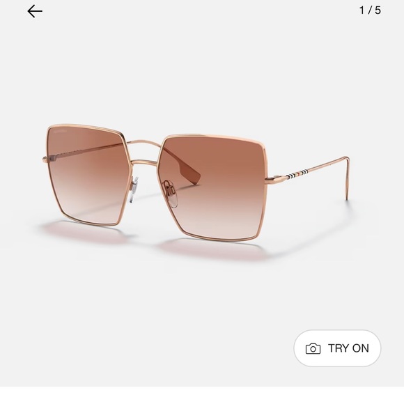 Burberry Daphne pink and gold Sunglasses - Picture 1 of 7